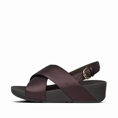 Fitflop Lulu Metallic Leather - Sandalen Damen - Schokolade Metal (UOX268501)